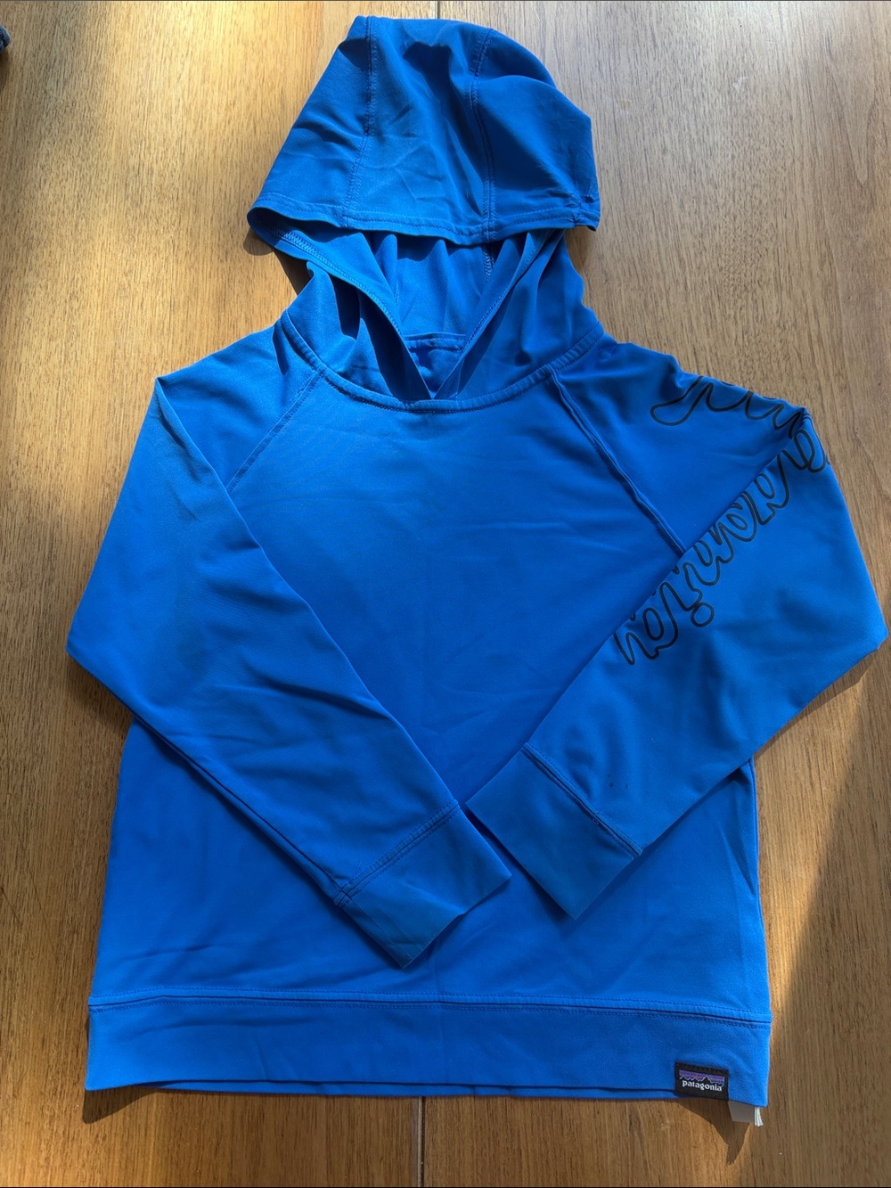 Patagonia Kids Blue Hooded sun hoodie